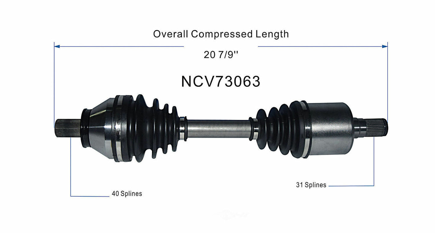 GSP North America NCV73063 CV Axle Assembly