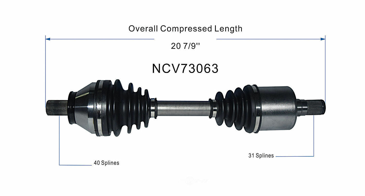 GSP North America NCV73063 CV Axle Assembly