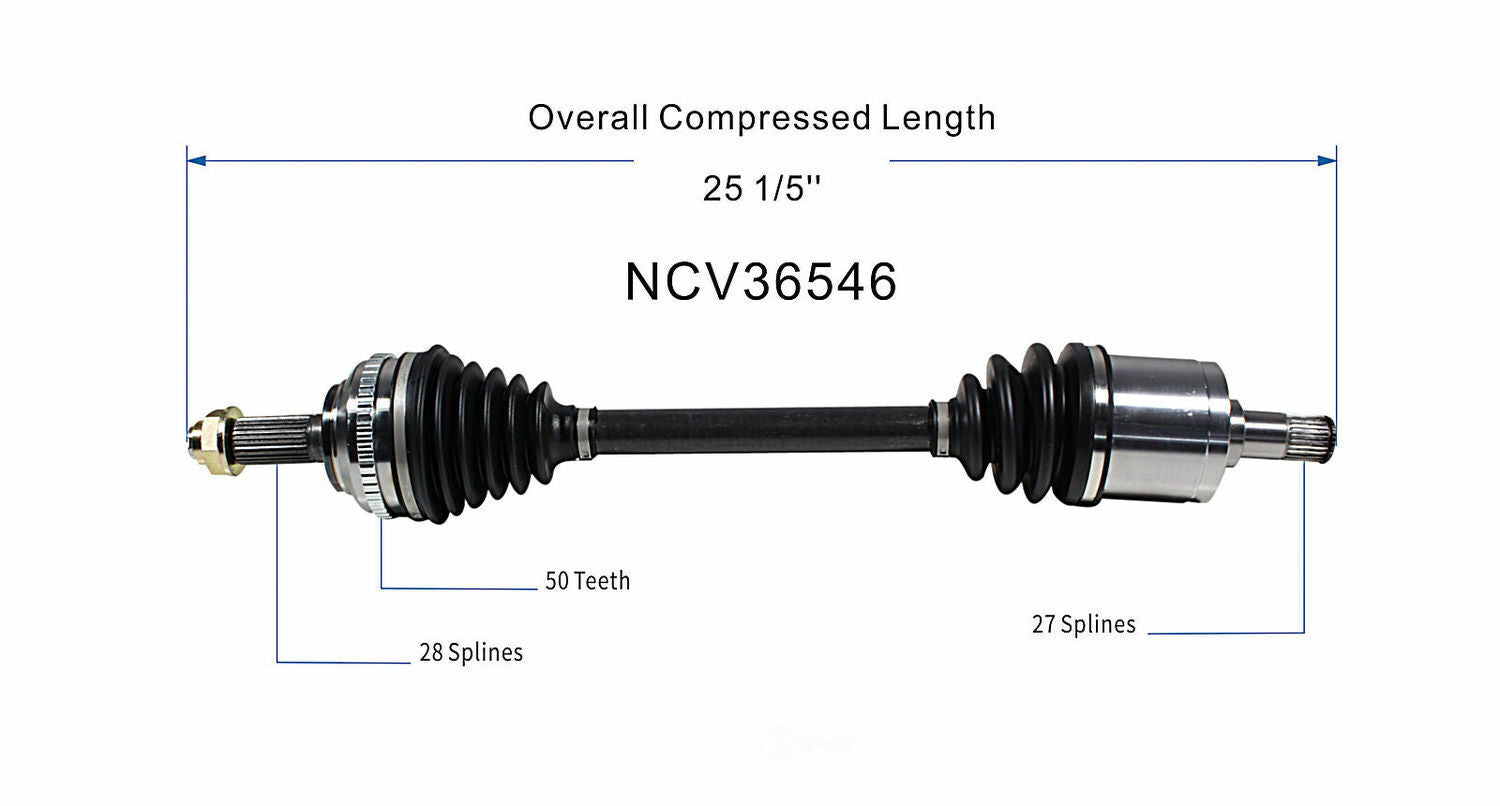 GSP North America NCV36546 CV Axle Assembly