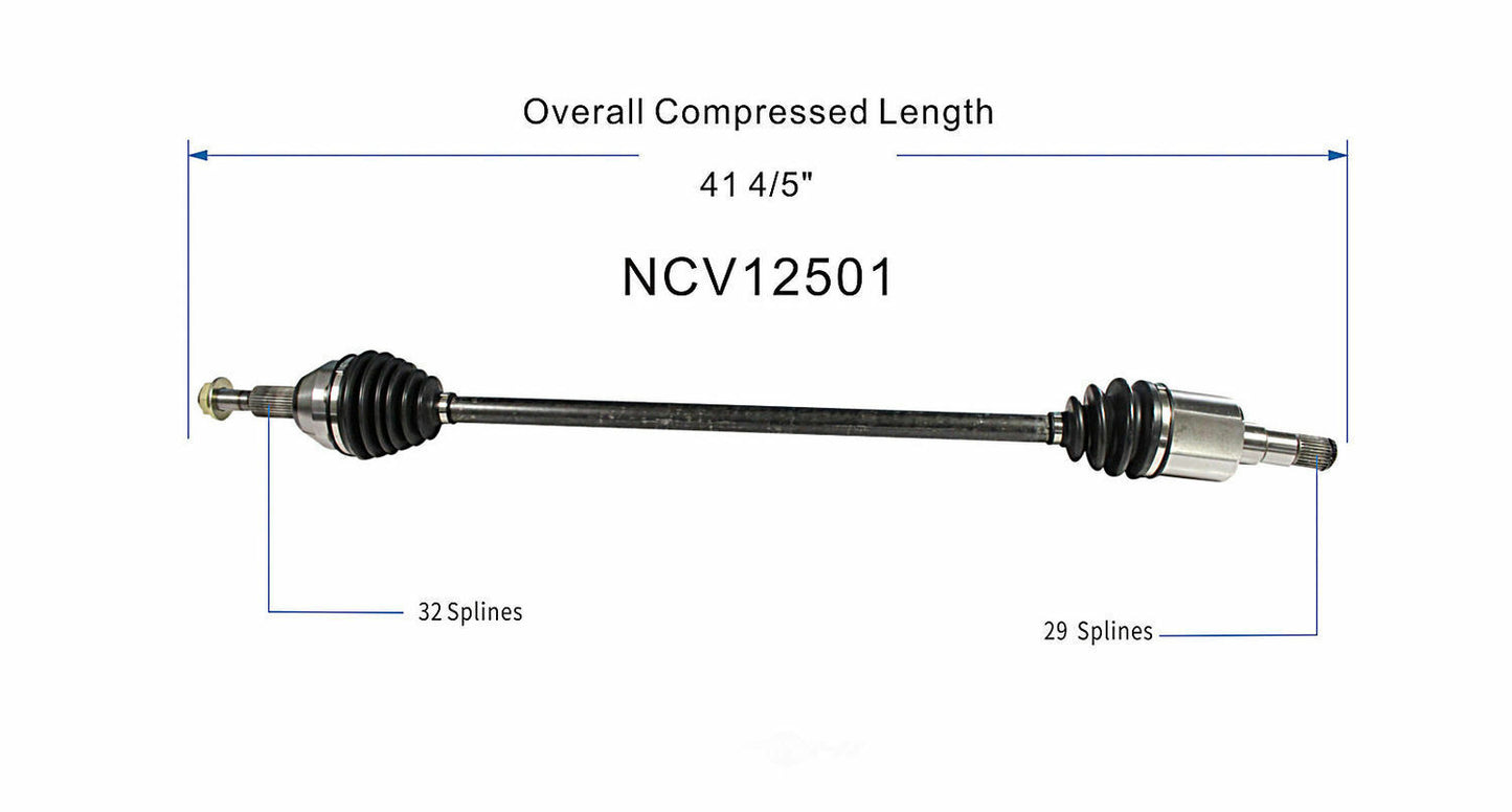 GSP North America NCV12501 CV Axle Assembly