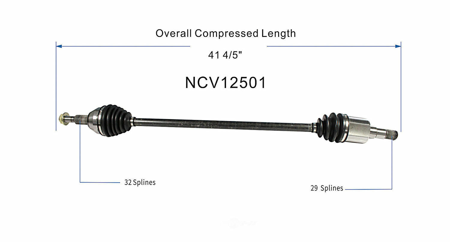GSP North America NCV12501 CV Axle Assembly