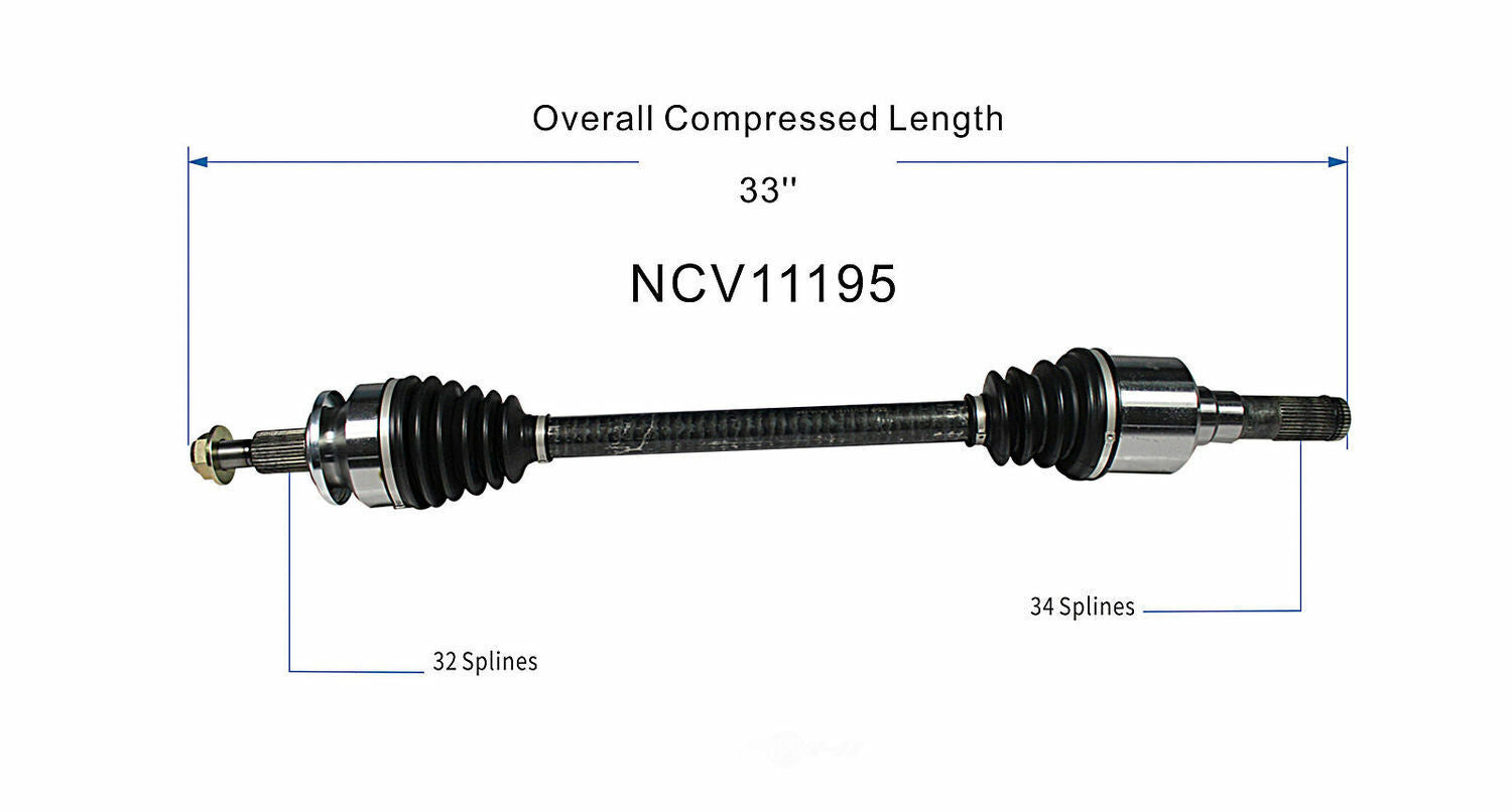 GSP North America NCV11195 CV Axle Assembly