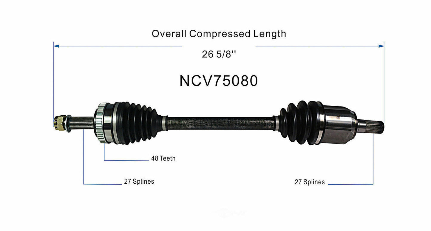 GSP North America NCV75080 CV Axle Assembly