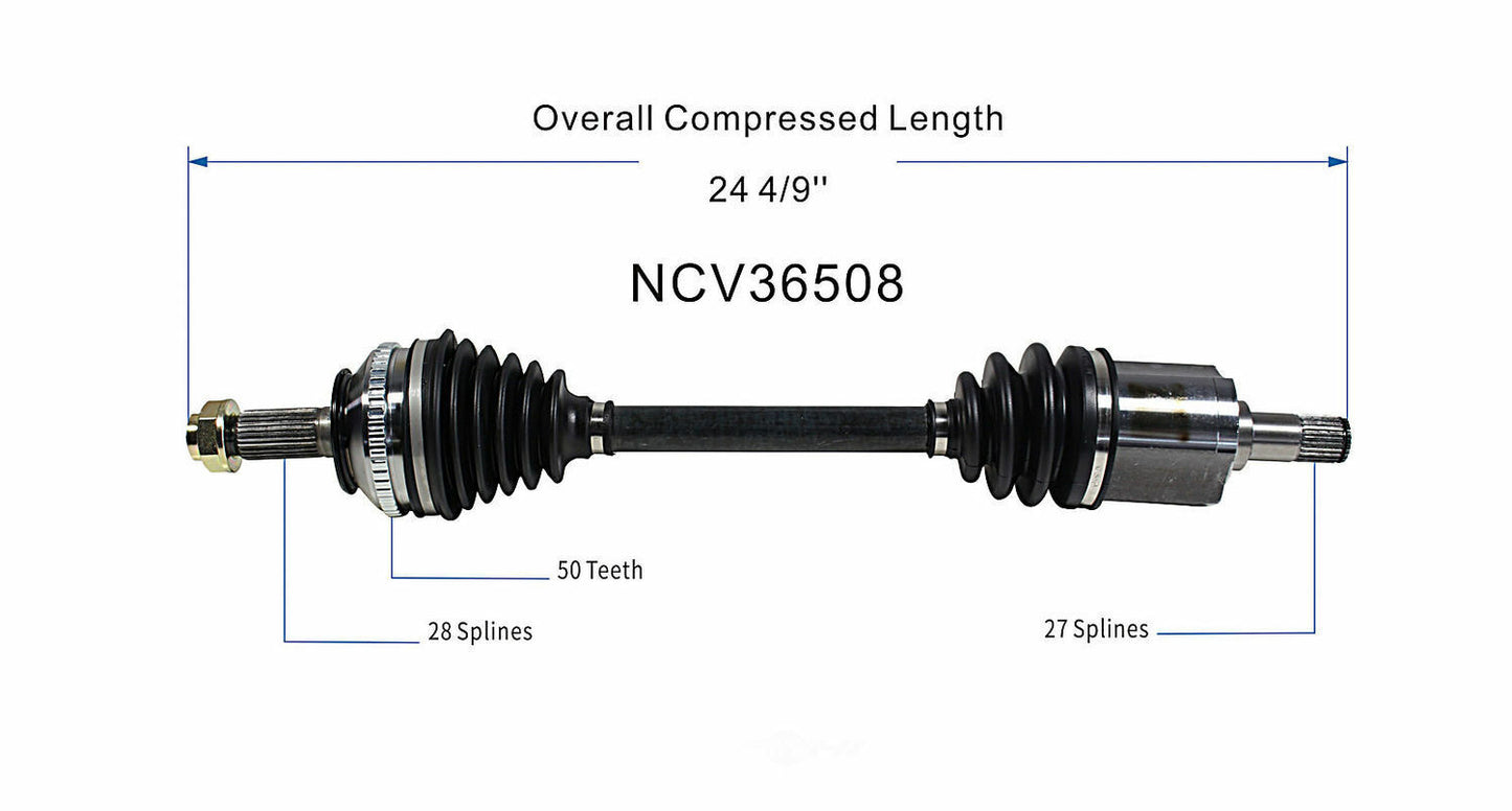 GSP North America NCV36508 CV Axle Assembly