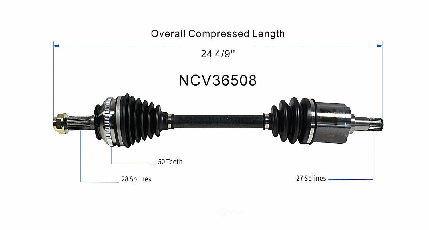 GSP North America NCV36508 CV Axle Assembly