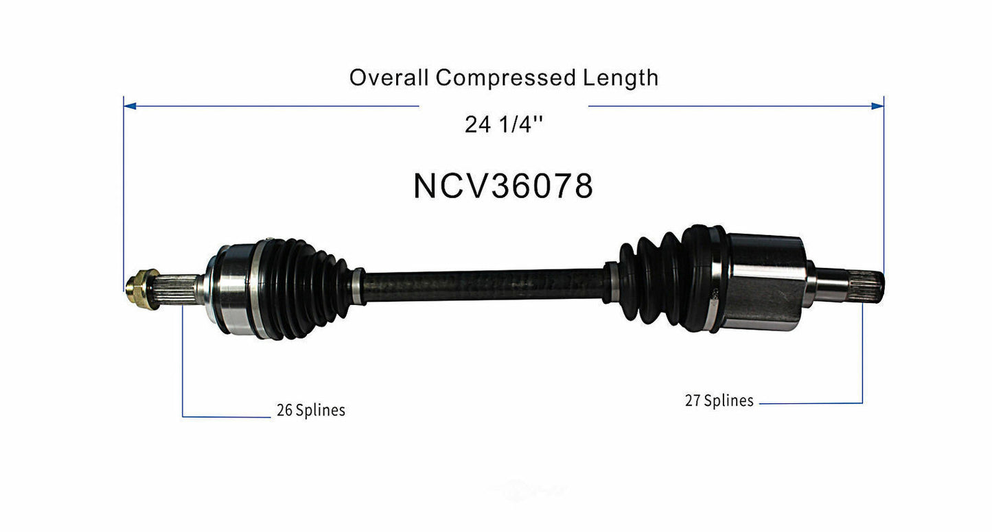 GSP North America NCV36078 CV Axle Assembly