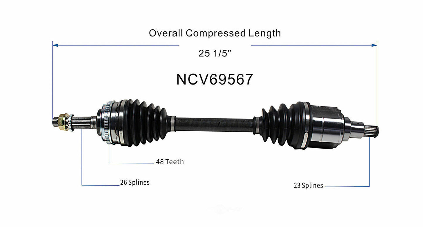 GSP North America NCV69567 CV Axle Assembly