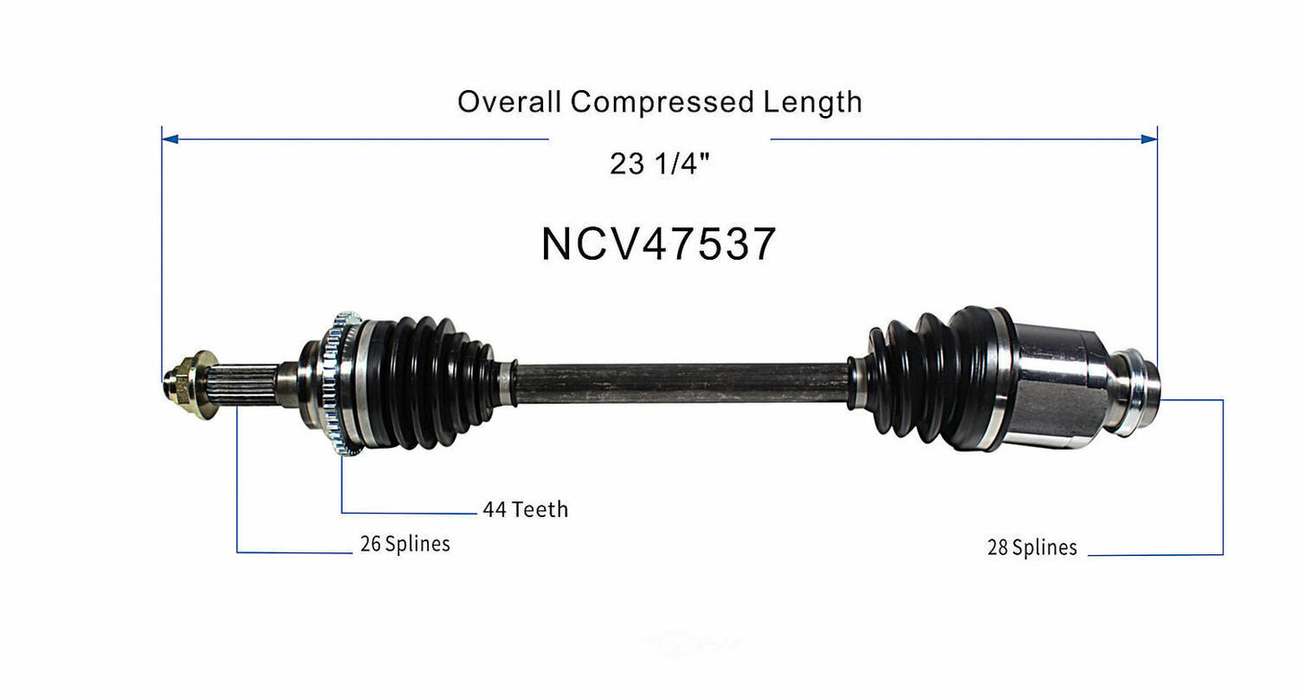 GSP North America NCV47537 CV Axle Assembly
