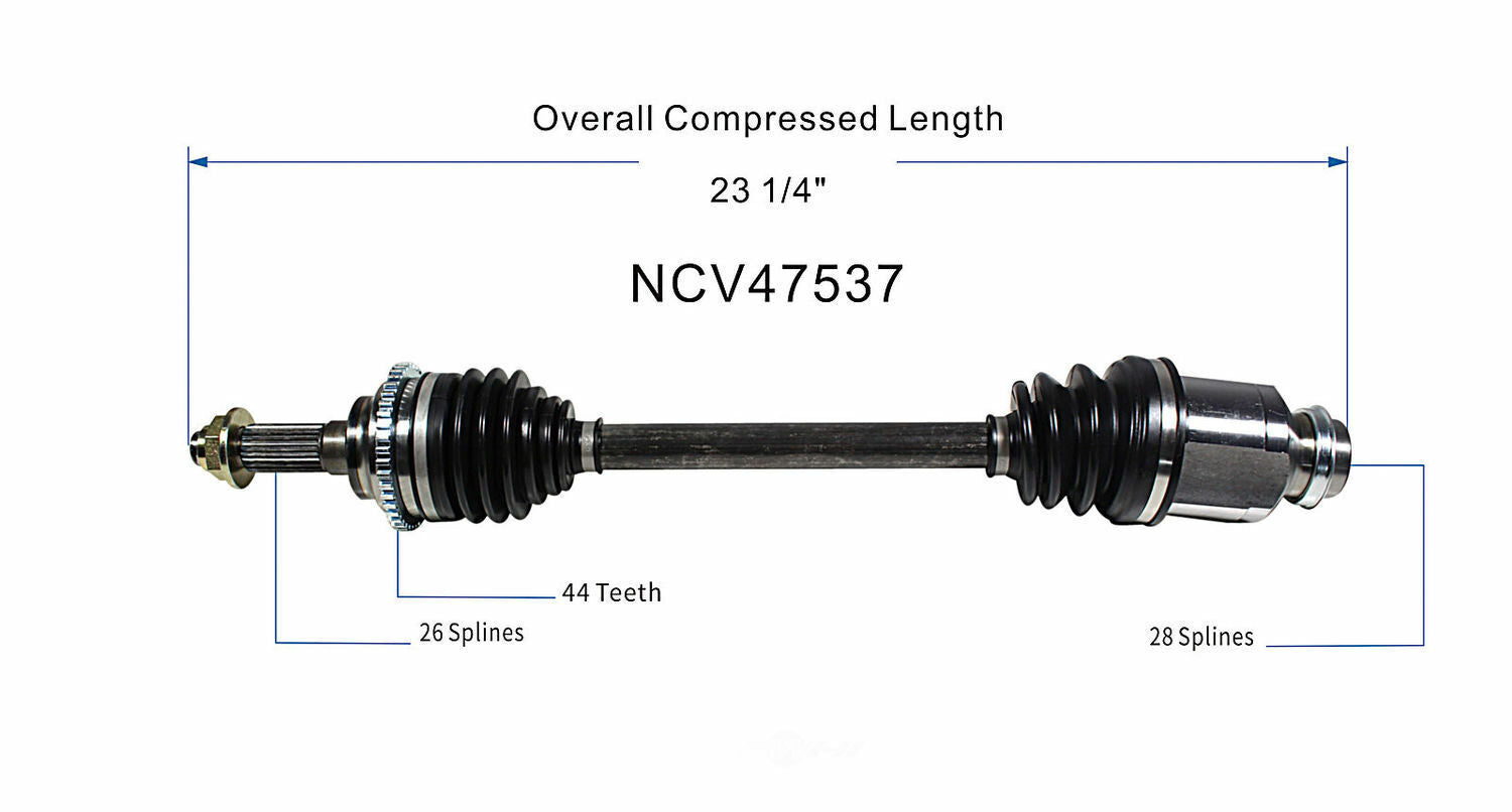 GSP North America NCV47537 CV Axle Assembly
