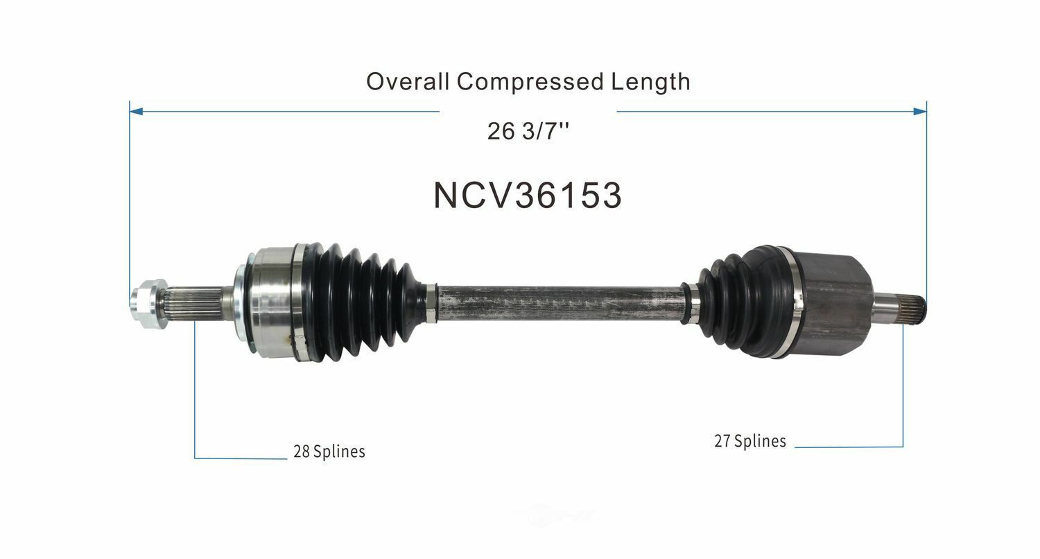 GSP North America NCV36153 CV Axle Assembly