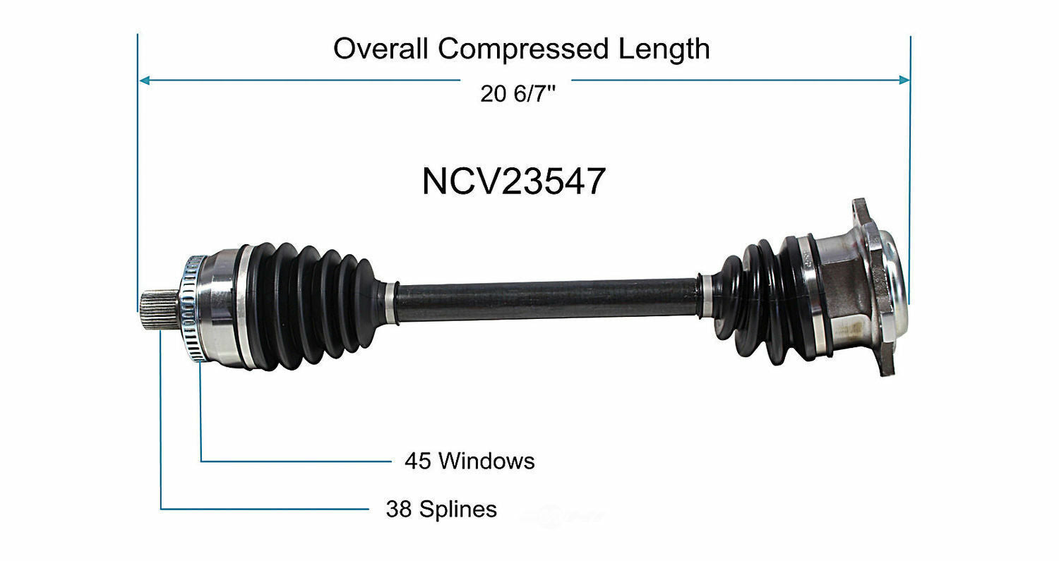 GSP North America NCV23547 CV Axle Assembly