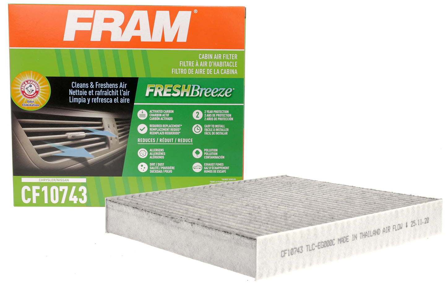 Filtro de aire de cabina Fram CF10743