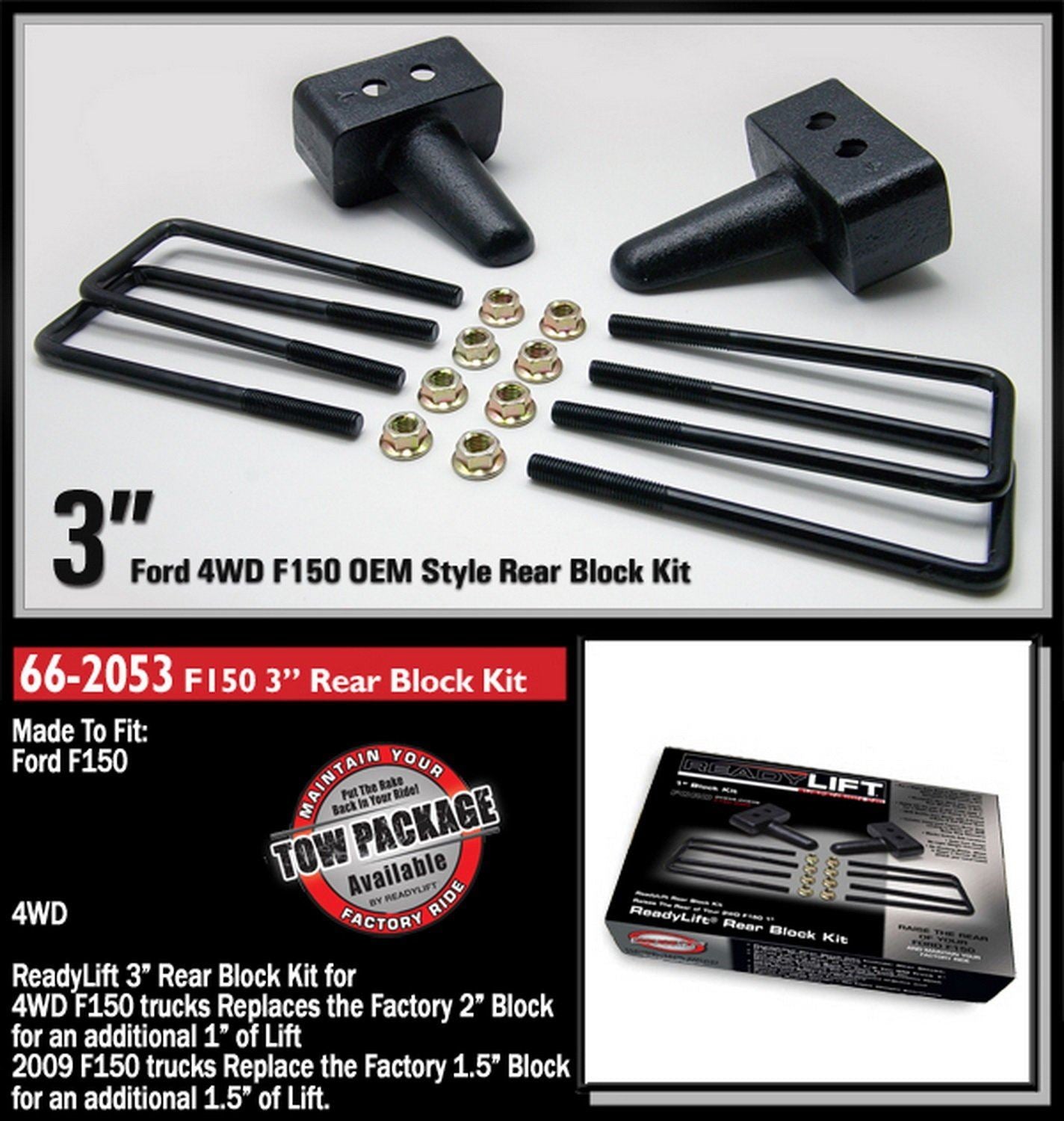 Ready Lift 66-2053 Kit de bloc de ressorts à lames de suspension