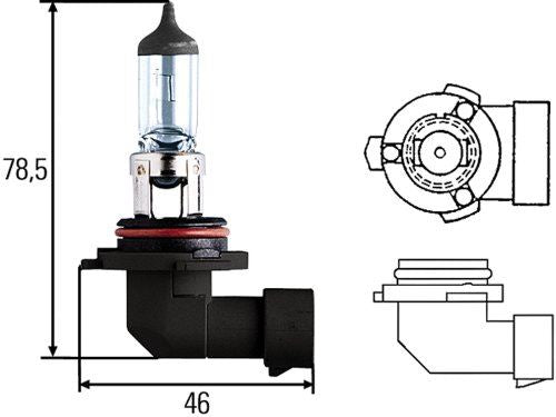 Bombilla para faros delanteros Hella 9006