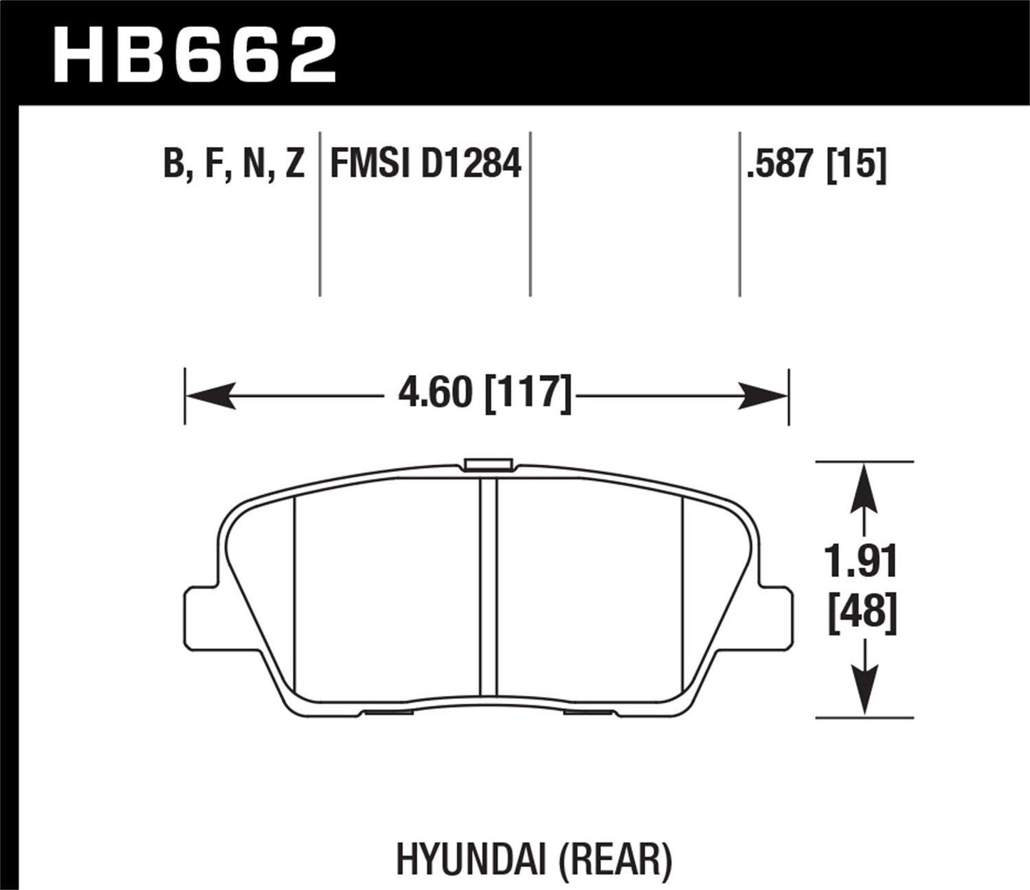 HAWK PERFORMANCE HB662F.587 Disc Brake Pad Set