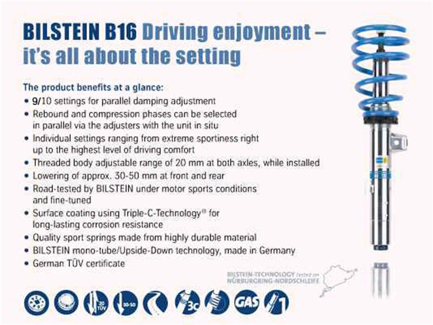 BILSTEIN 19-263007 Amortiguador de suspensión