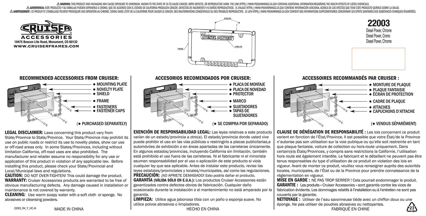 CRUISER ACCESSORIES 22003