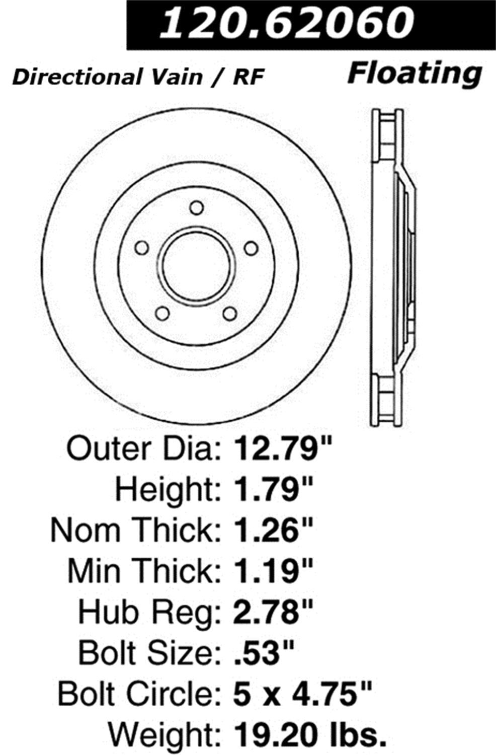 Stoptech 127.62060R Disc Brake Rotor