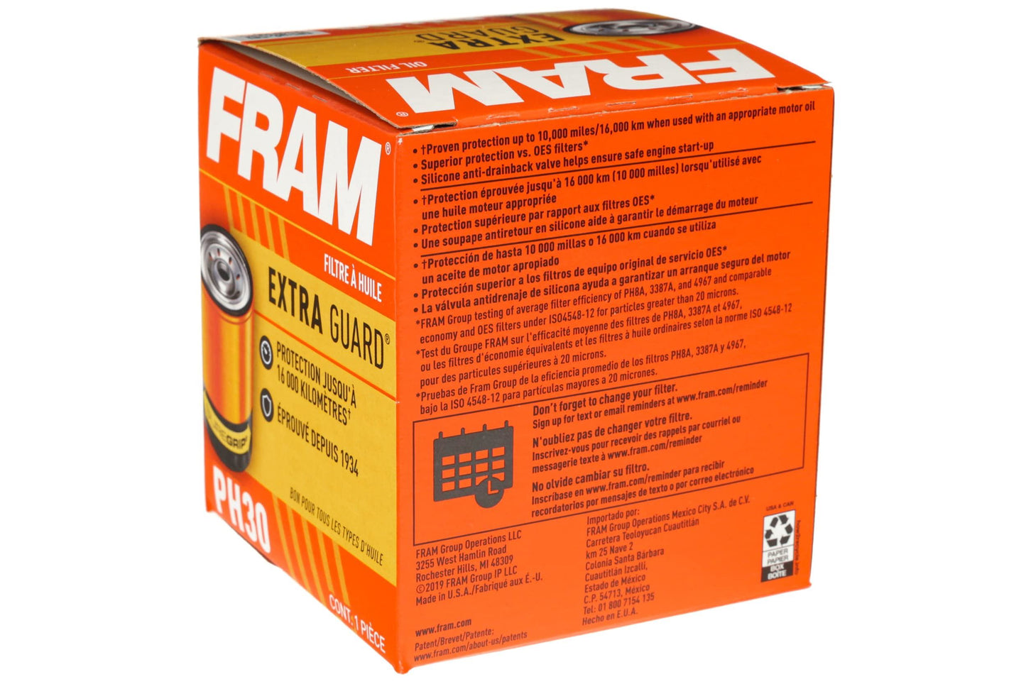 Filtro de aceite de motor Fram PH30