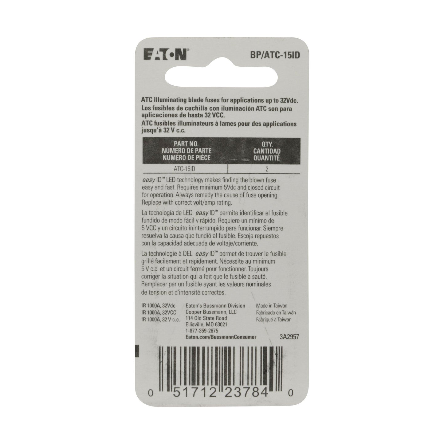 BUSSMANN BPATC15ID