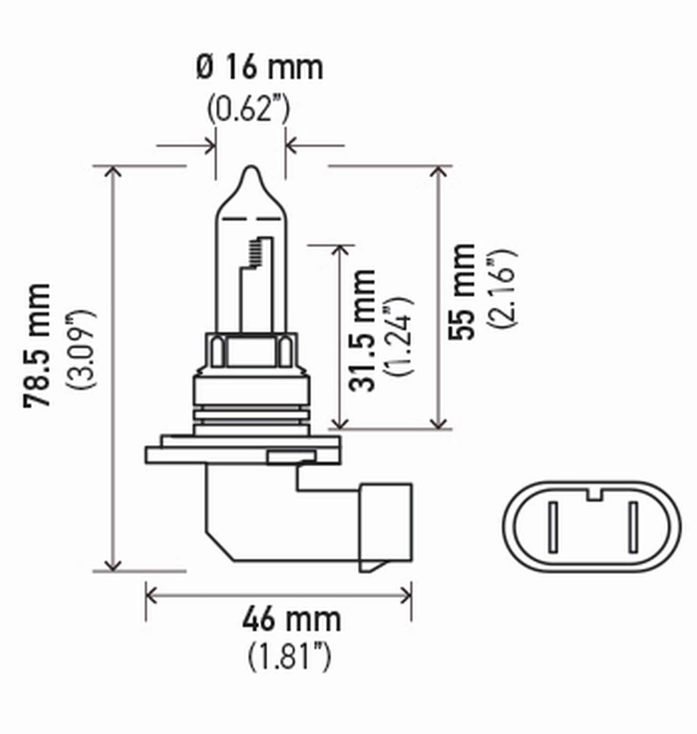 Bombilla para faros delanteros Hella 9005