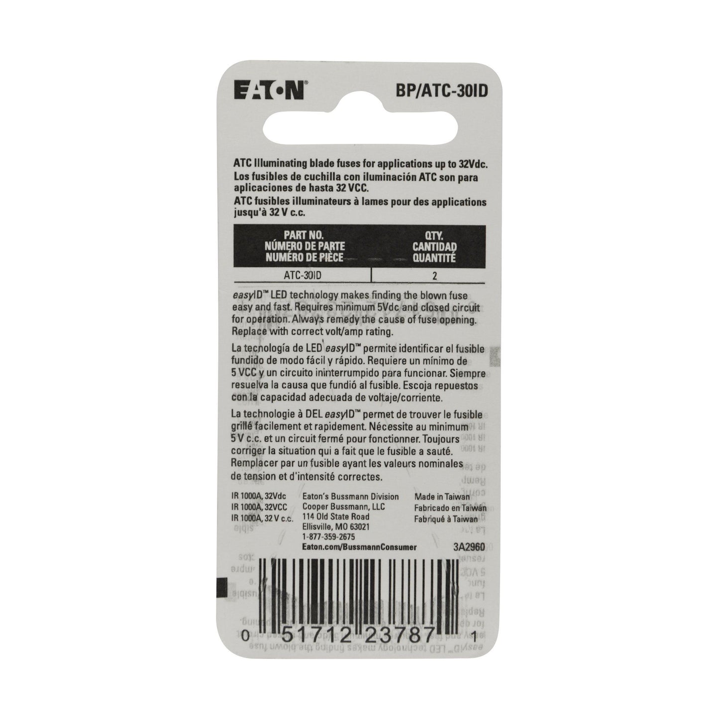 BUSSMANN BPATC30ID