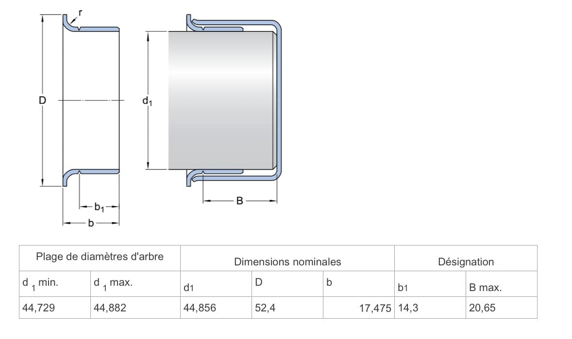 SKF 99176 Manchon de réparation du couvercle de distribution du moteur