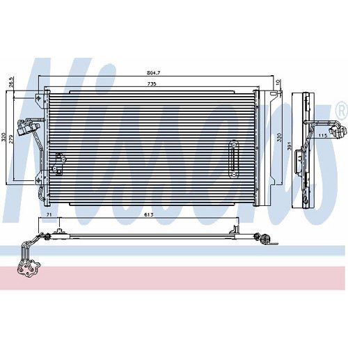 Nissens North America 94667 Ensemble condenseur et récepteur de climatisation A/C