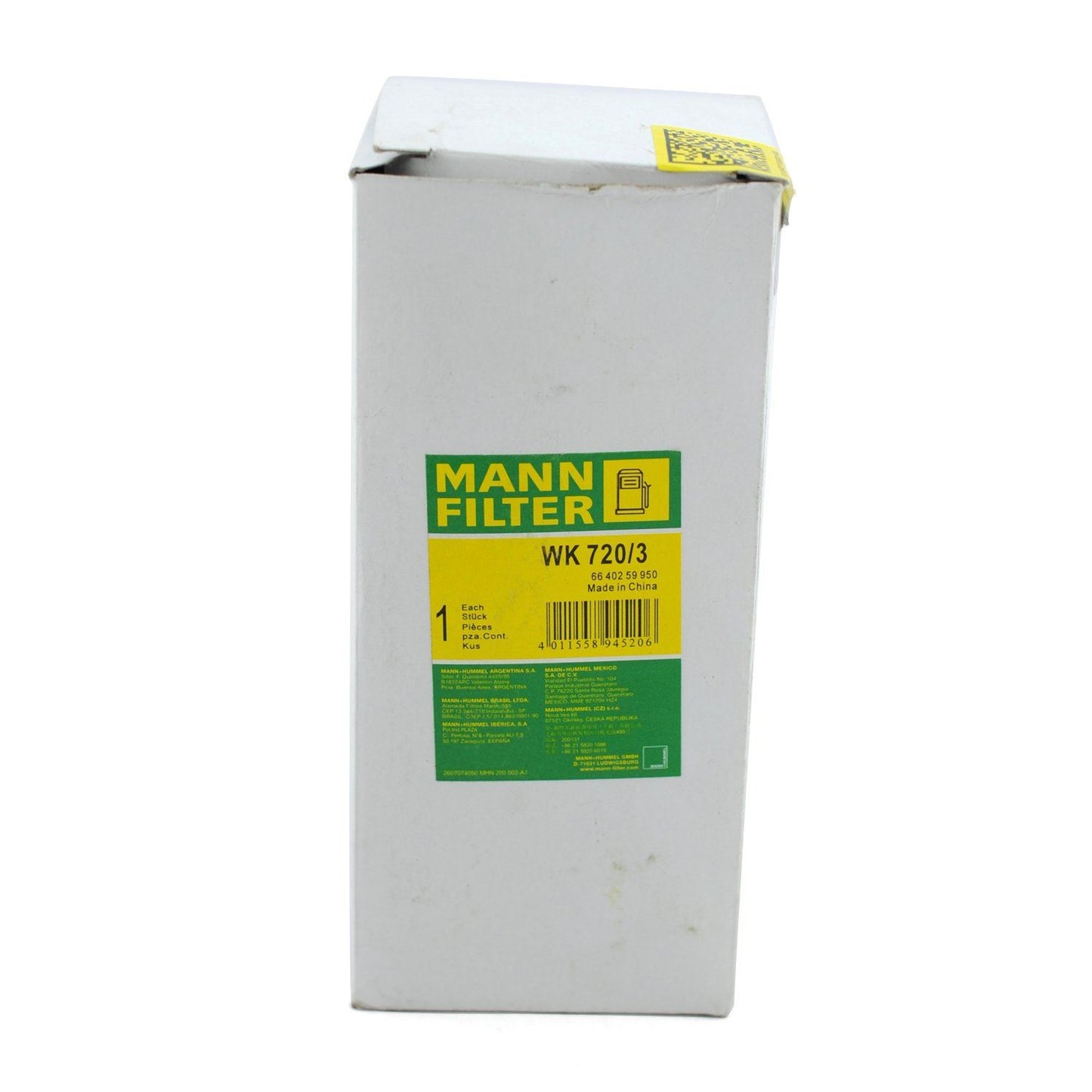 MANN-FILTER WK 720/3 Filtro de combustible