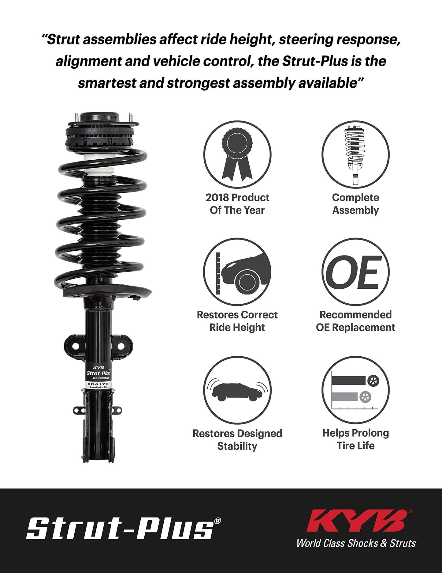 KYB SR4068 Suspension Strut and Coil Spring Assembly