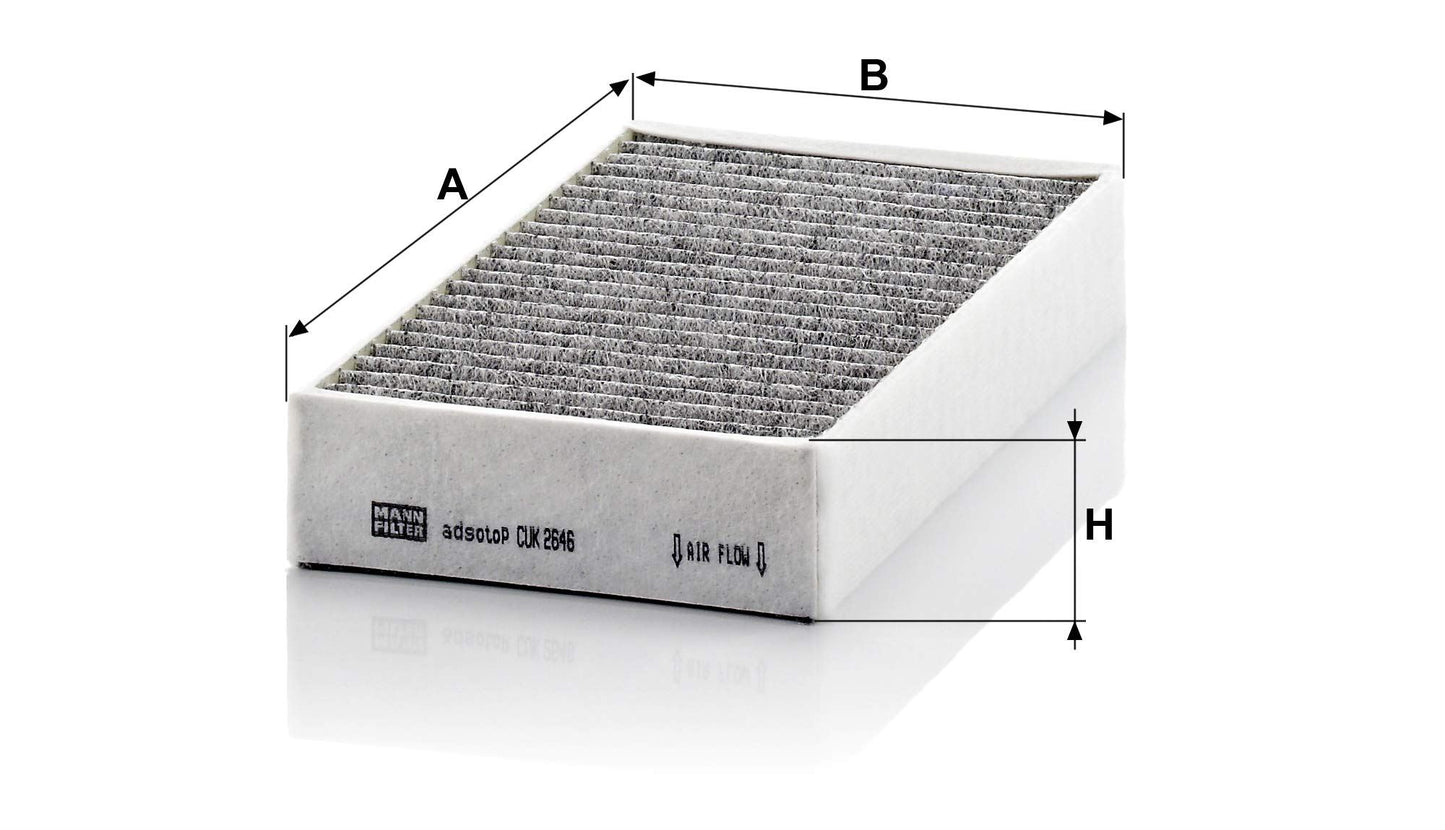 MANN-FILTER CUK 2646-2 Filtro de aire de cabina