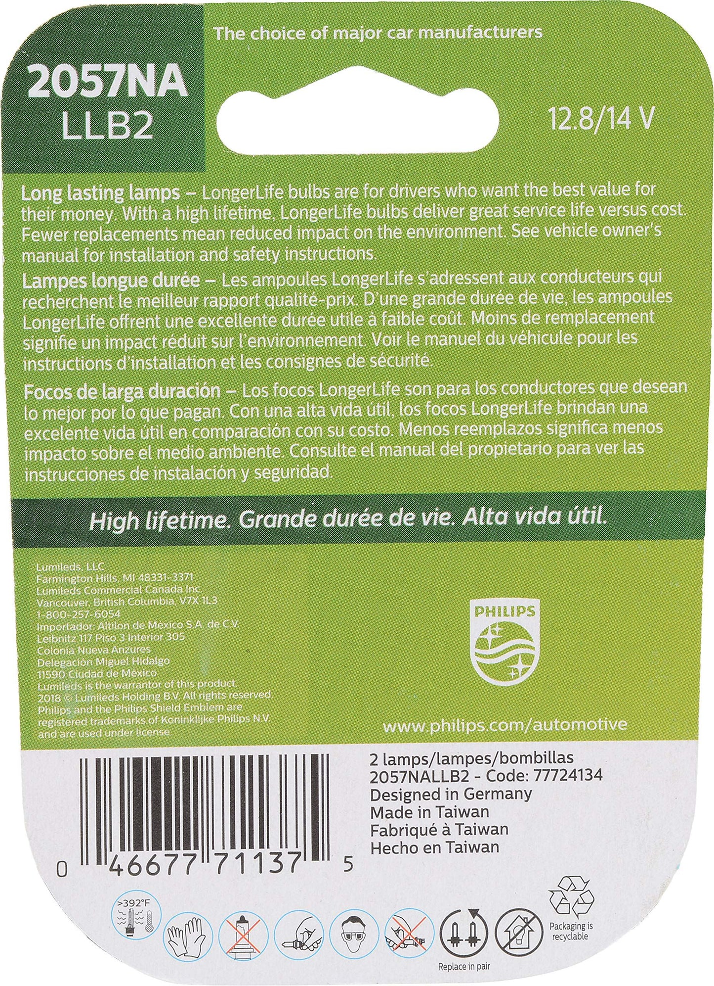 Philips 2057NALLB2 Bombilla de luz intermitente