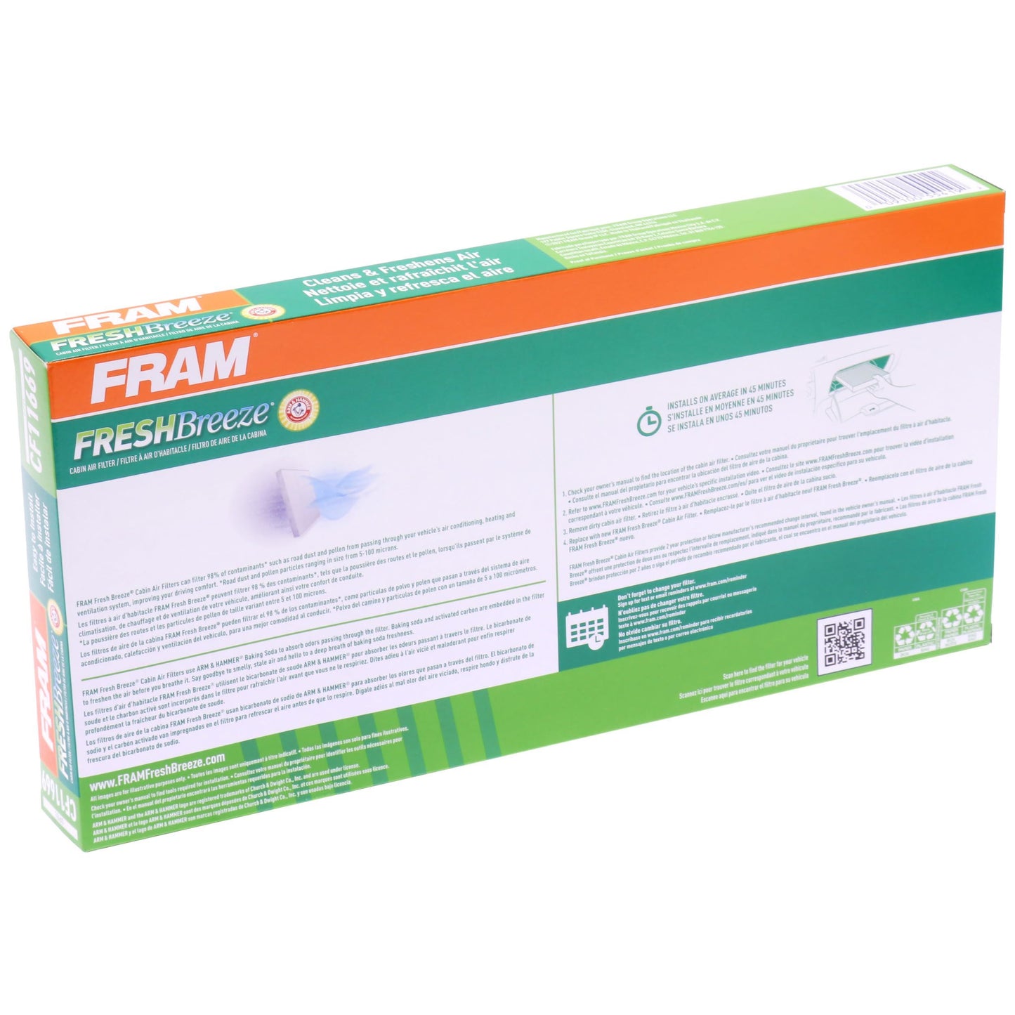 Filtre à air d'habitacle Fram CF11669