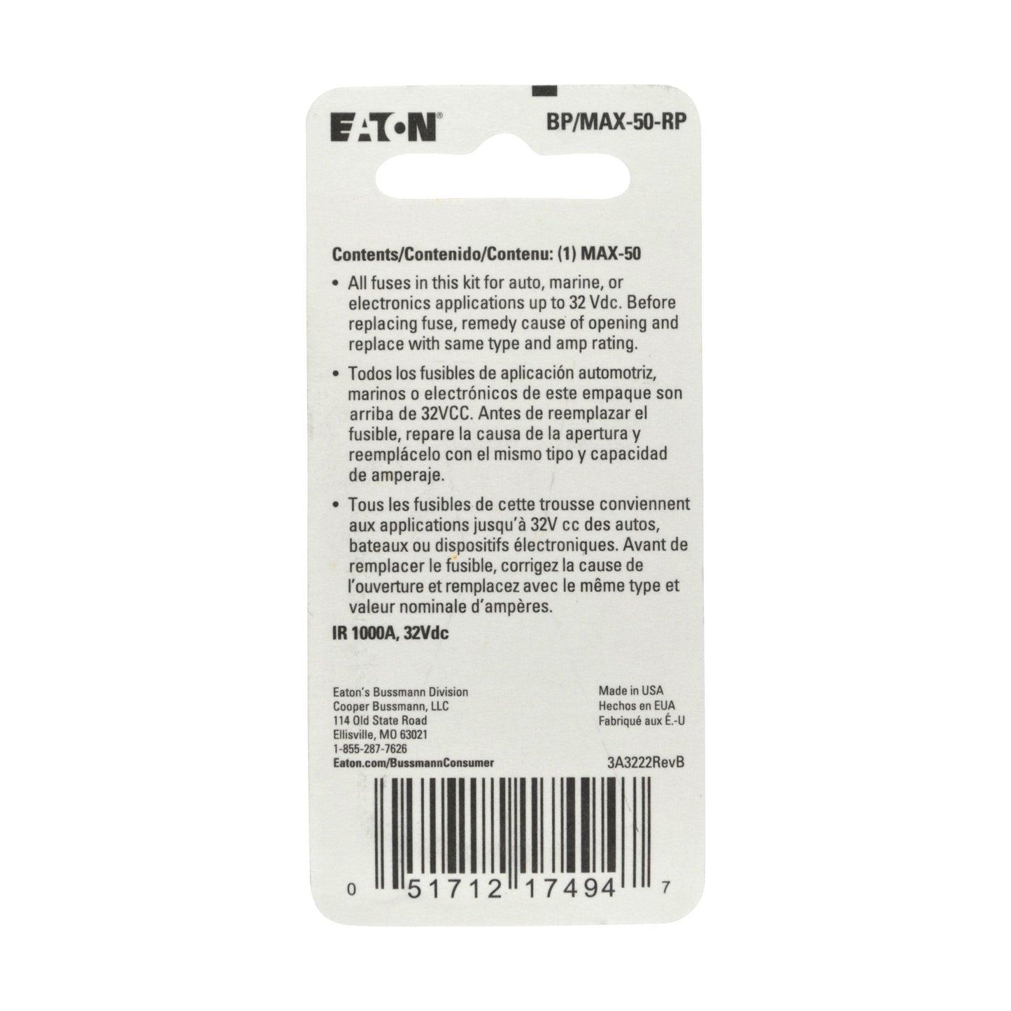 BUSSMANN BPMAX50RP