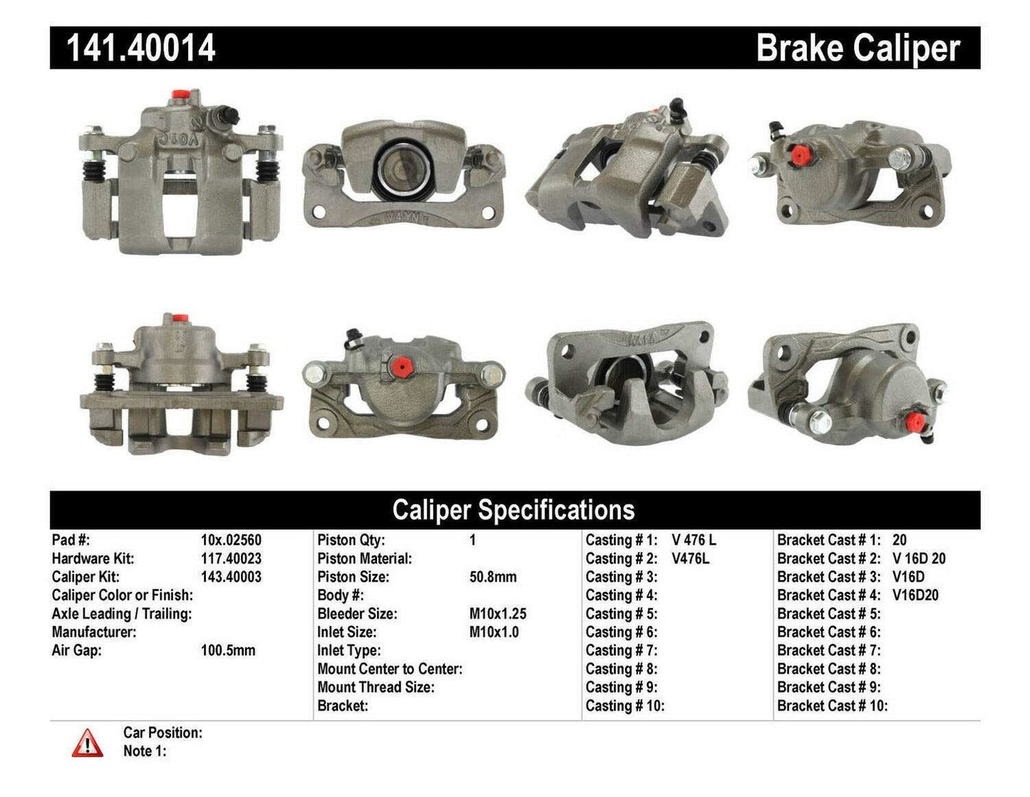 Centric Parts 14140014