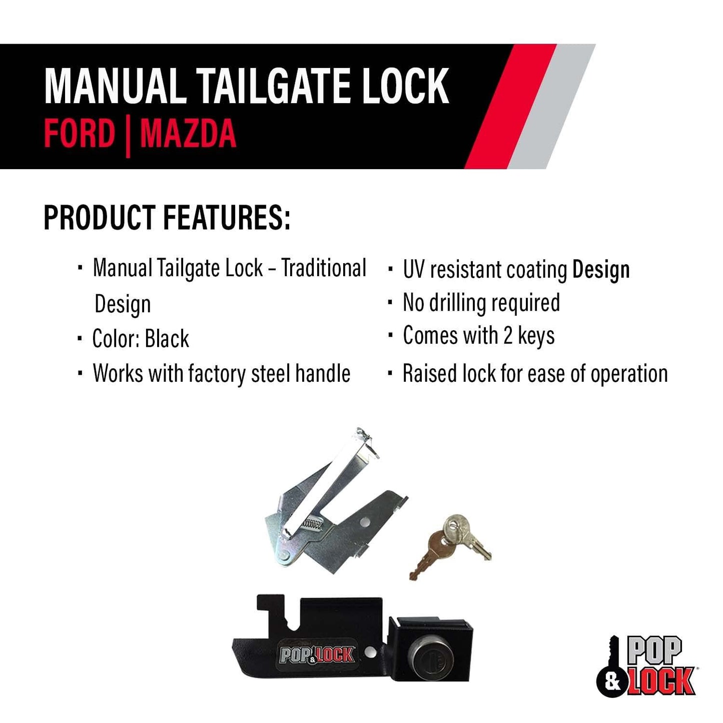 POP &amp; LOCK PL2300 Cerradura para portón trasero