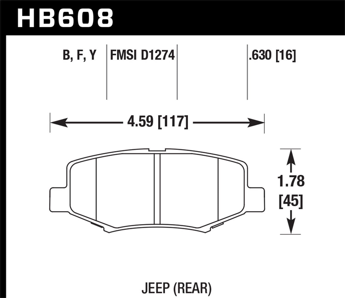 HAWK PERFORMANCE HB608Y.630 Juego de pastillas de freno de disco