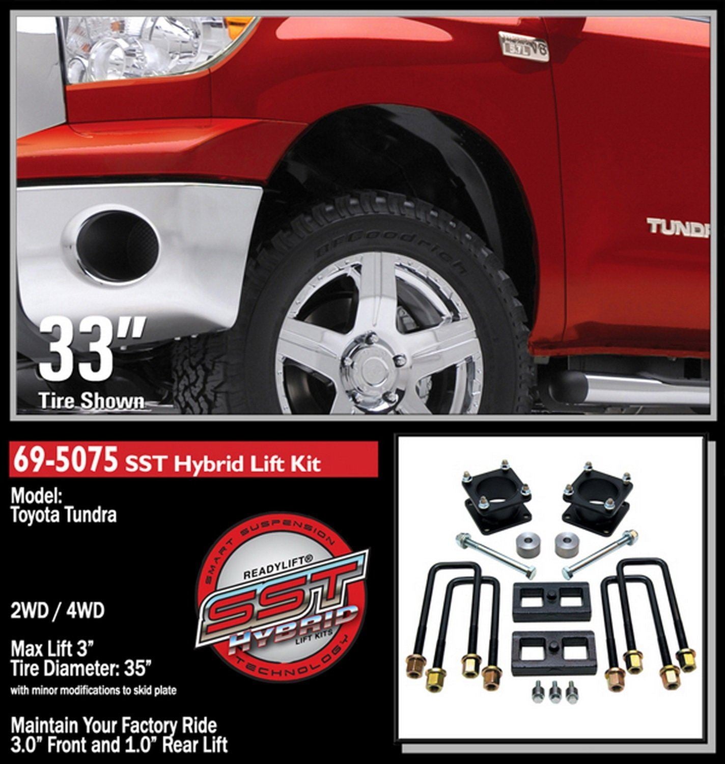 Ready Lift 69-5075 Kit de elevación de suspensión