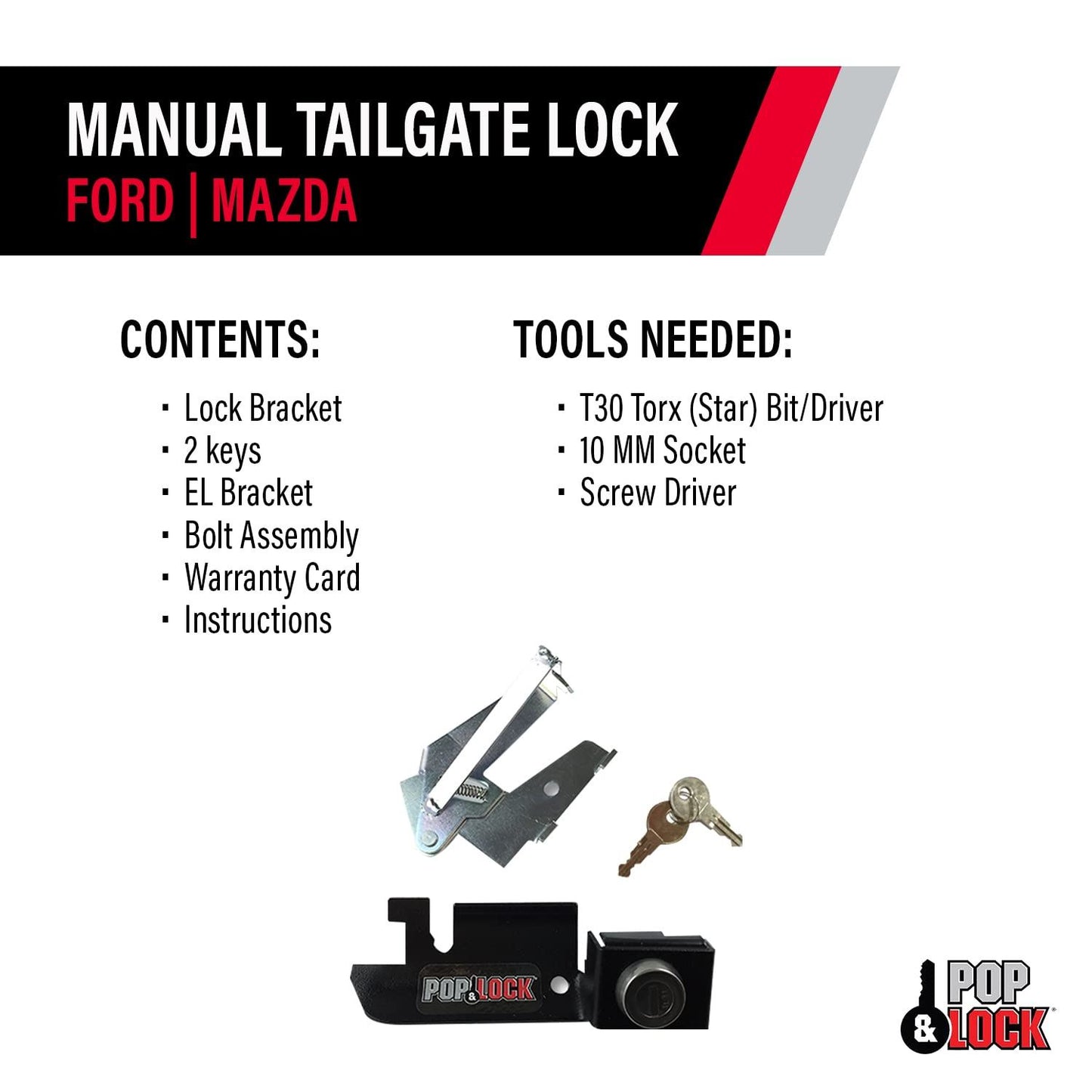 POP &amp; LOCK PL2300 Cerradura para portón trasero