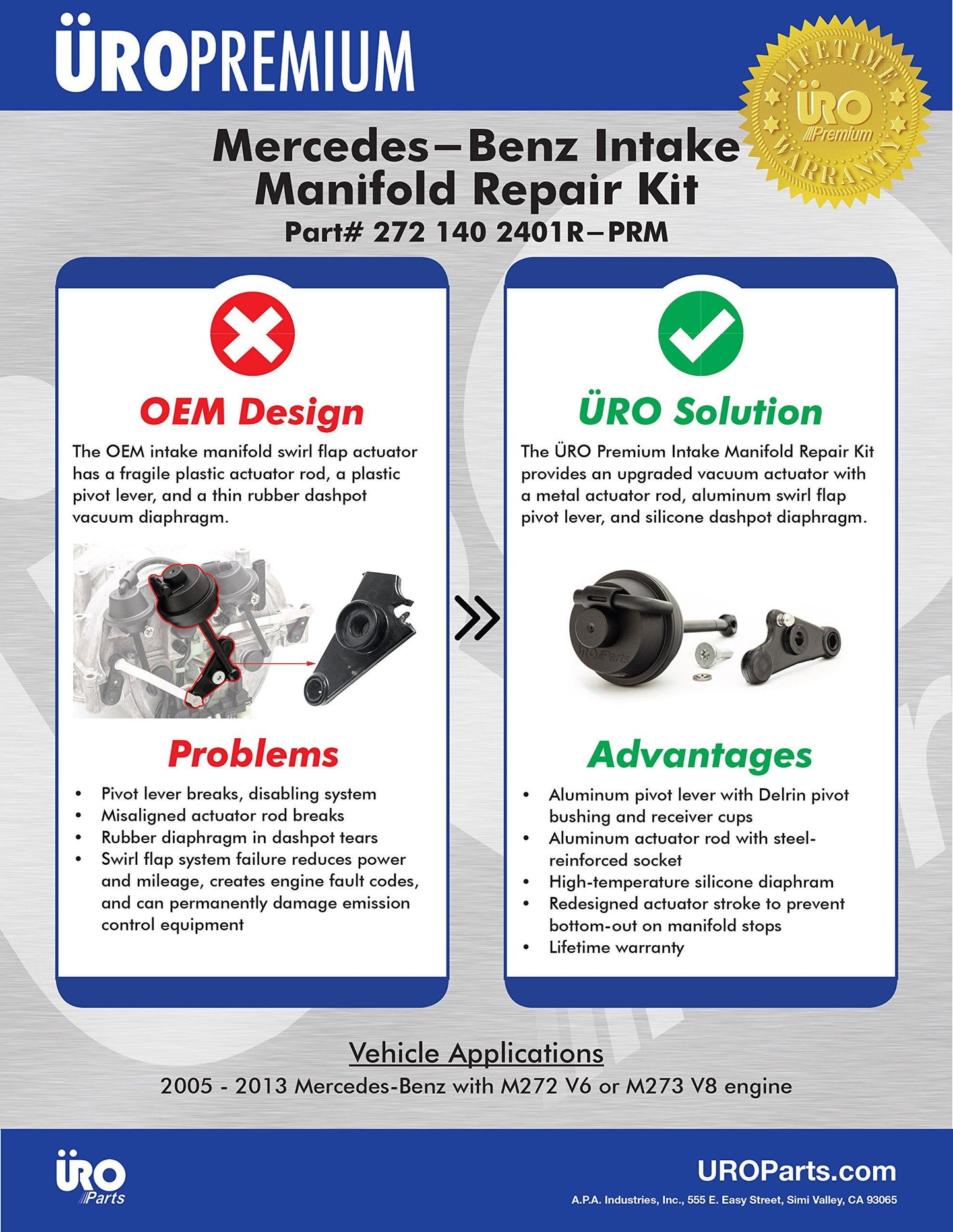 URO Parts URO-010616 Engine Intake Manifold Actuator