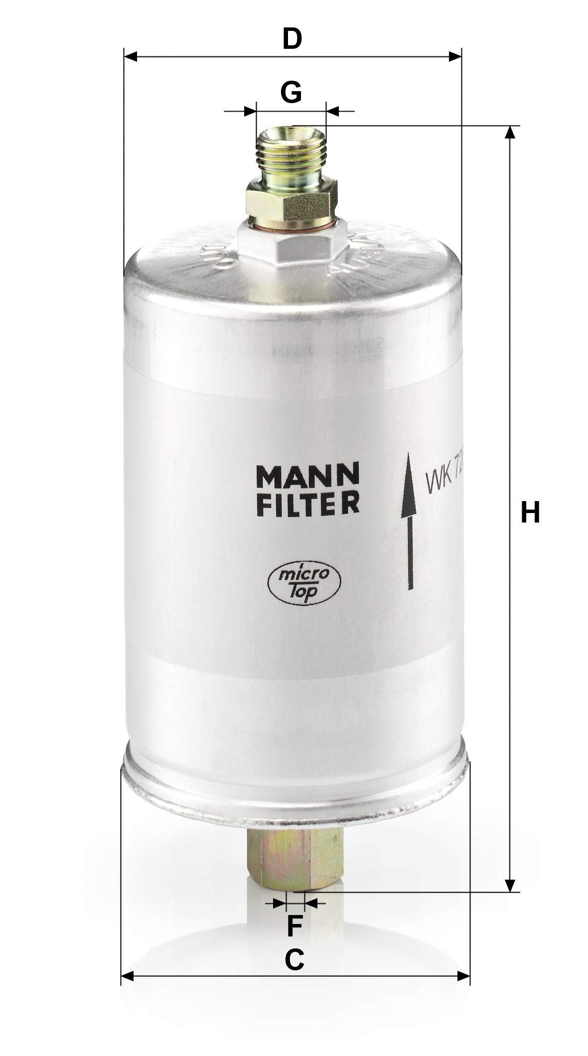 MANN-FILTER WK 726 Filtro de combustible