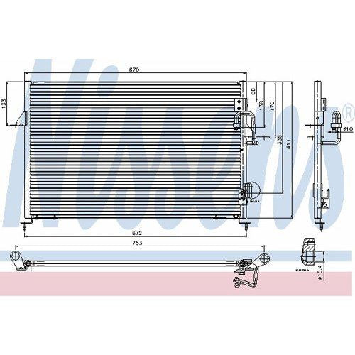 Nissens North America 94808 A/C Condenser