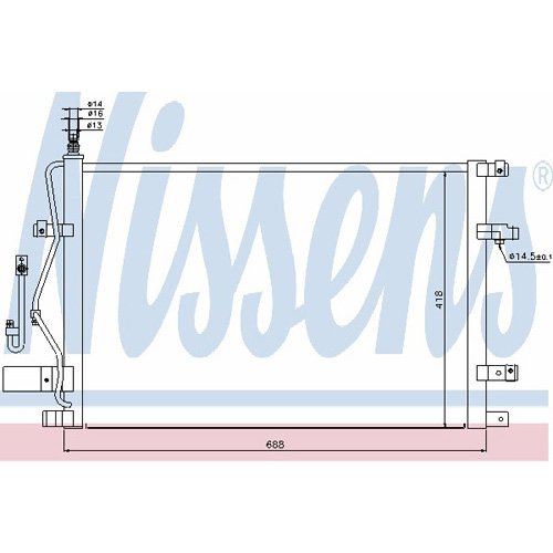 Nissens North America 94525 Ensemble condenseur et récepteur de climatisation A/C