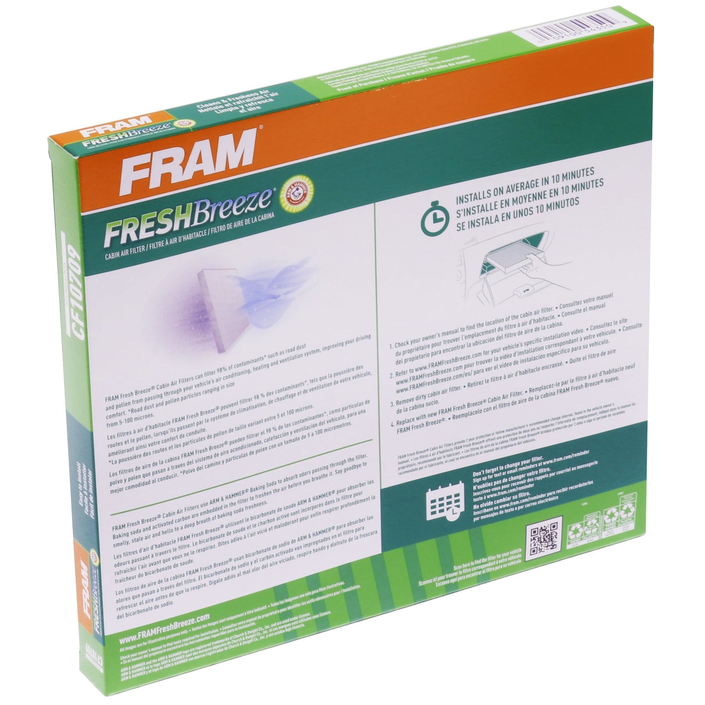 Filtro de aire de cabina Fram CF10709