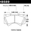 HAWK PERFORMANCE HB589Y.704 Disc Brake Pad Set