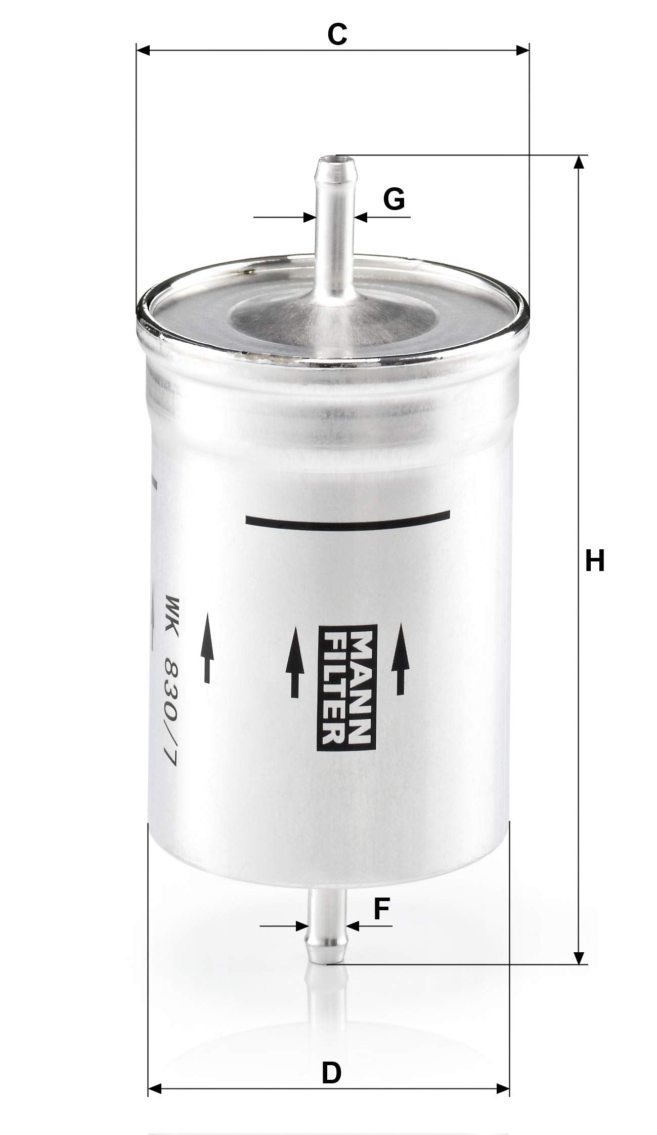 MANN-FILTER WK 830/7 Filtro de combustible