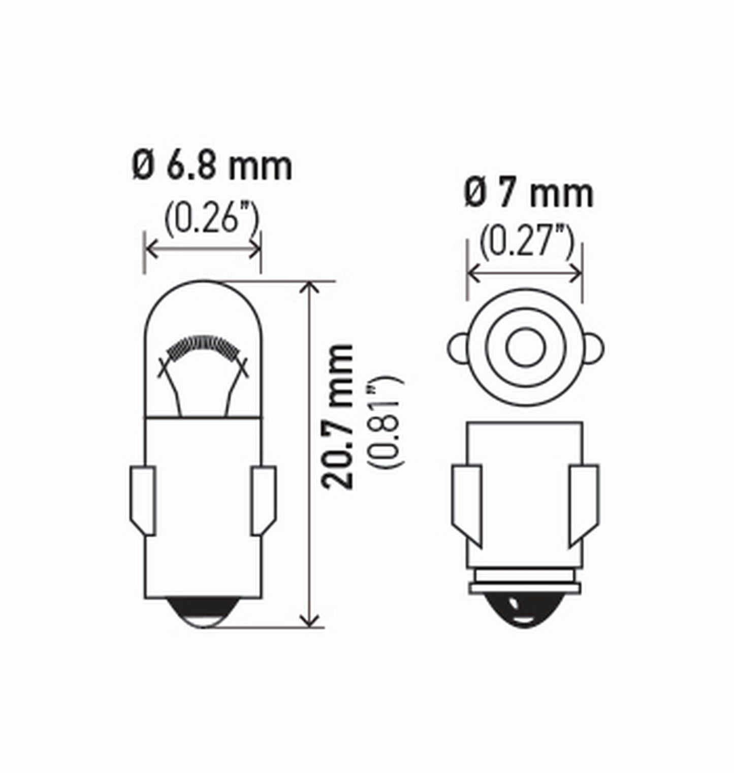 Ampoule pour cendrier Hella 3898 (PAQUET DE 10)