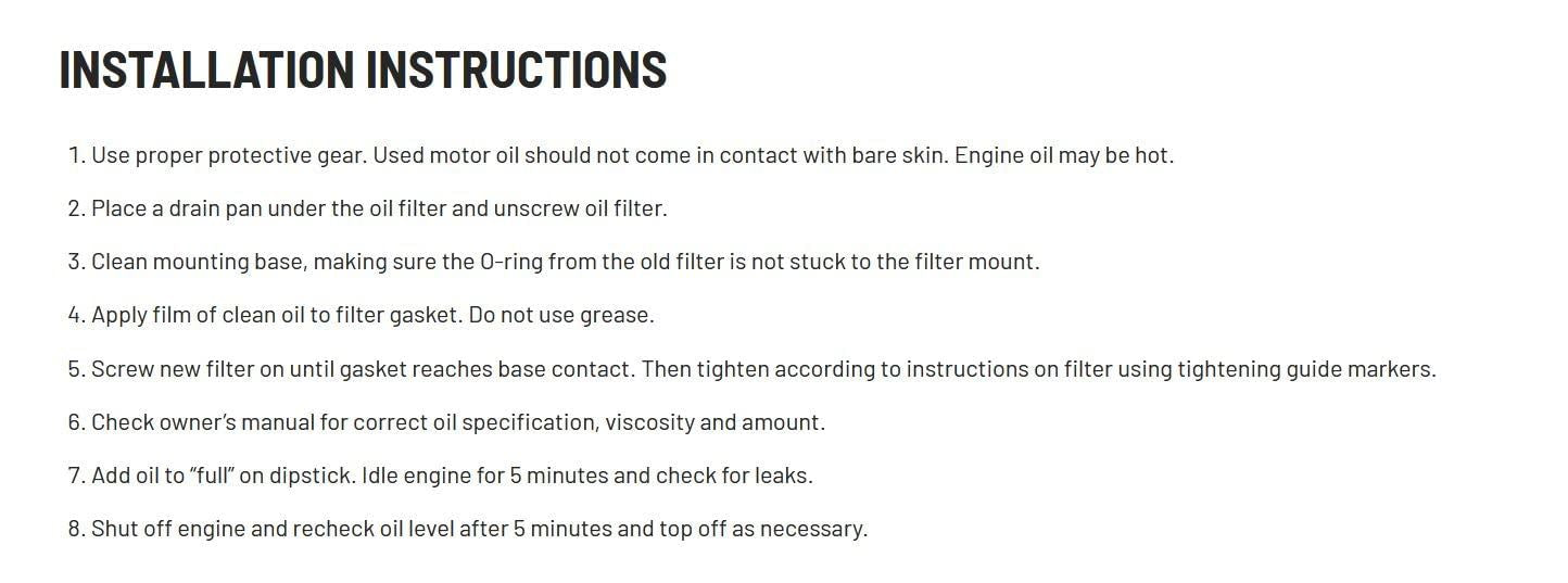 Fram XG9100 Engine Oil Filter