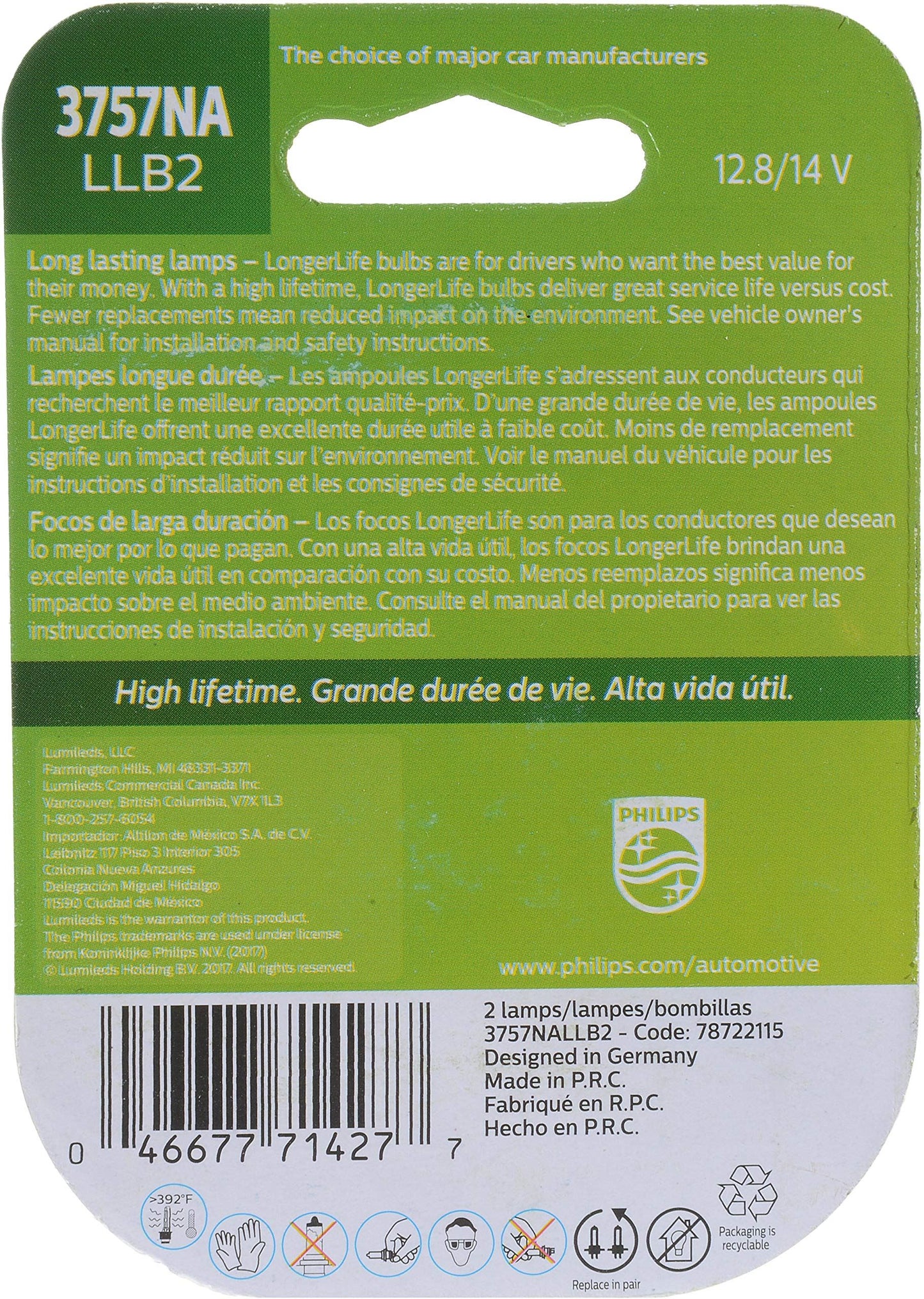 Philips 3757NALLB2 Turn Signal Light Bulb