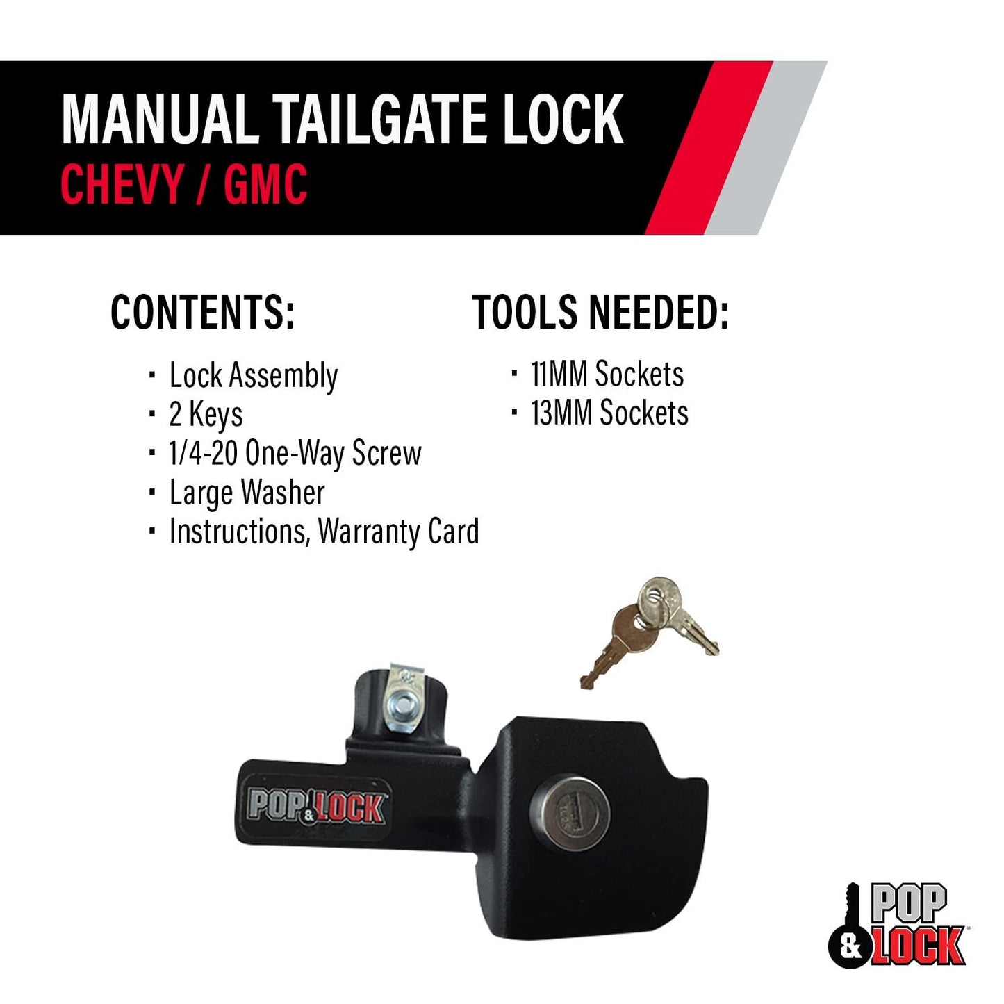 POP &amp; LOCK PL1100 Cerradura para portón trasero